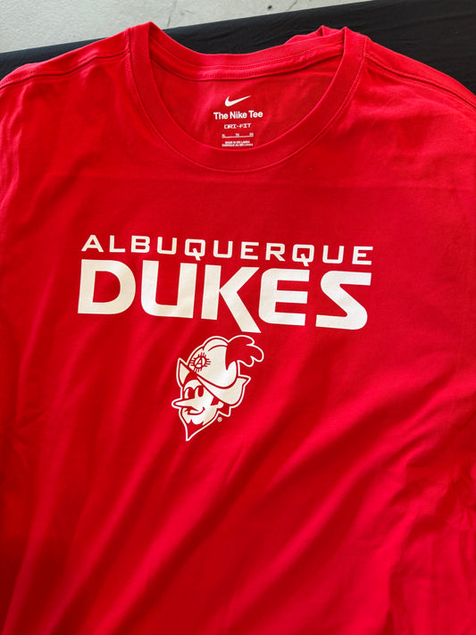 Albuquerque Dukes Red Nike L/S Dri-Fit
