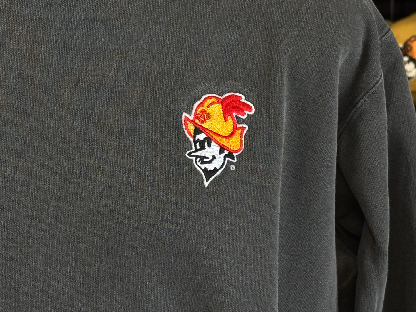 Albuquerque Dukes Gray Crewneck Sweater Embroidered Dukes