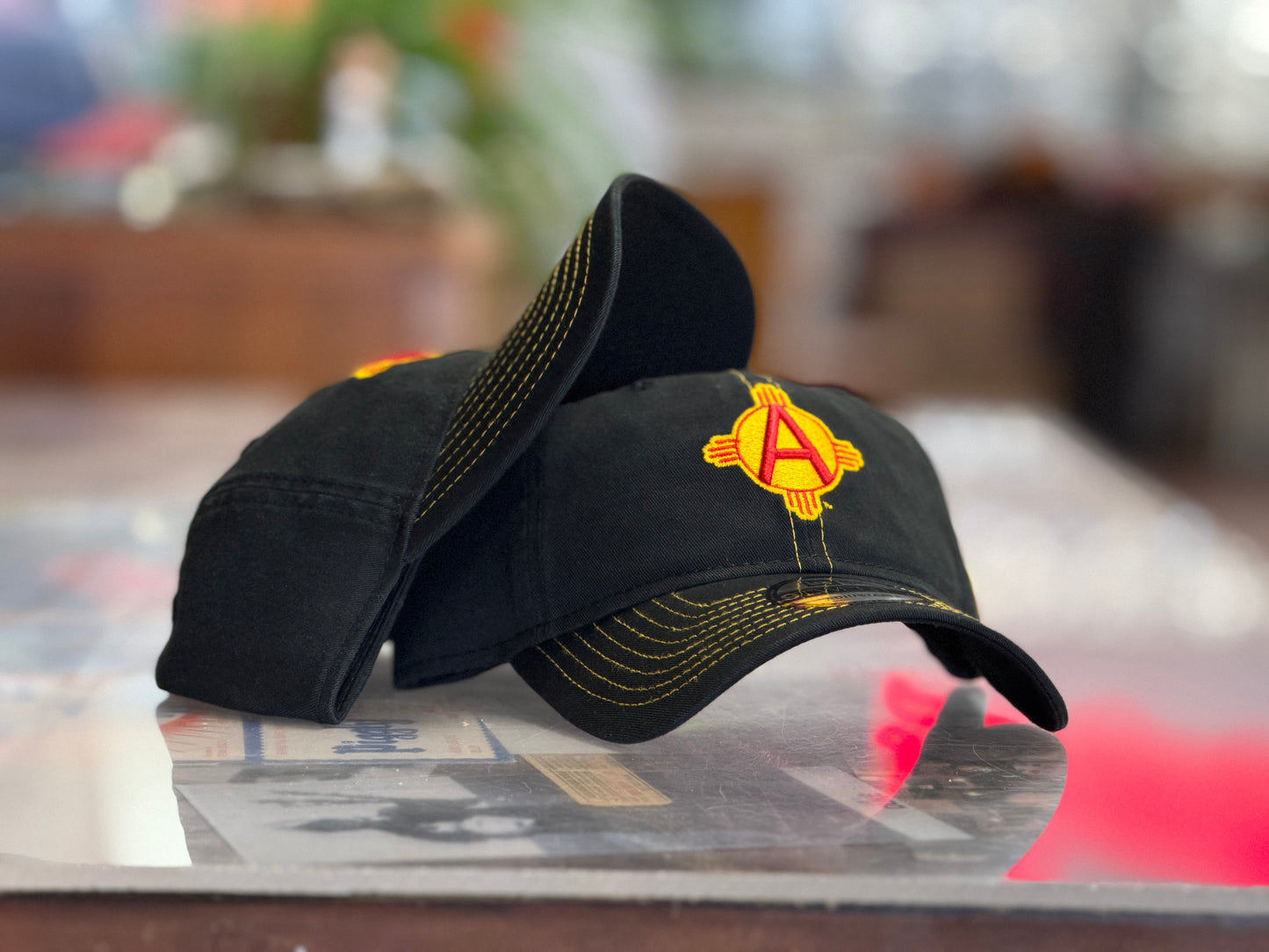 Albuquerque Dukes New Era 920 Black with Gold Red Zia A