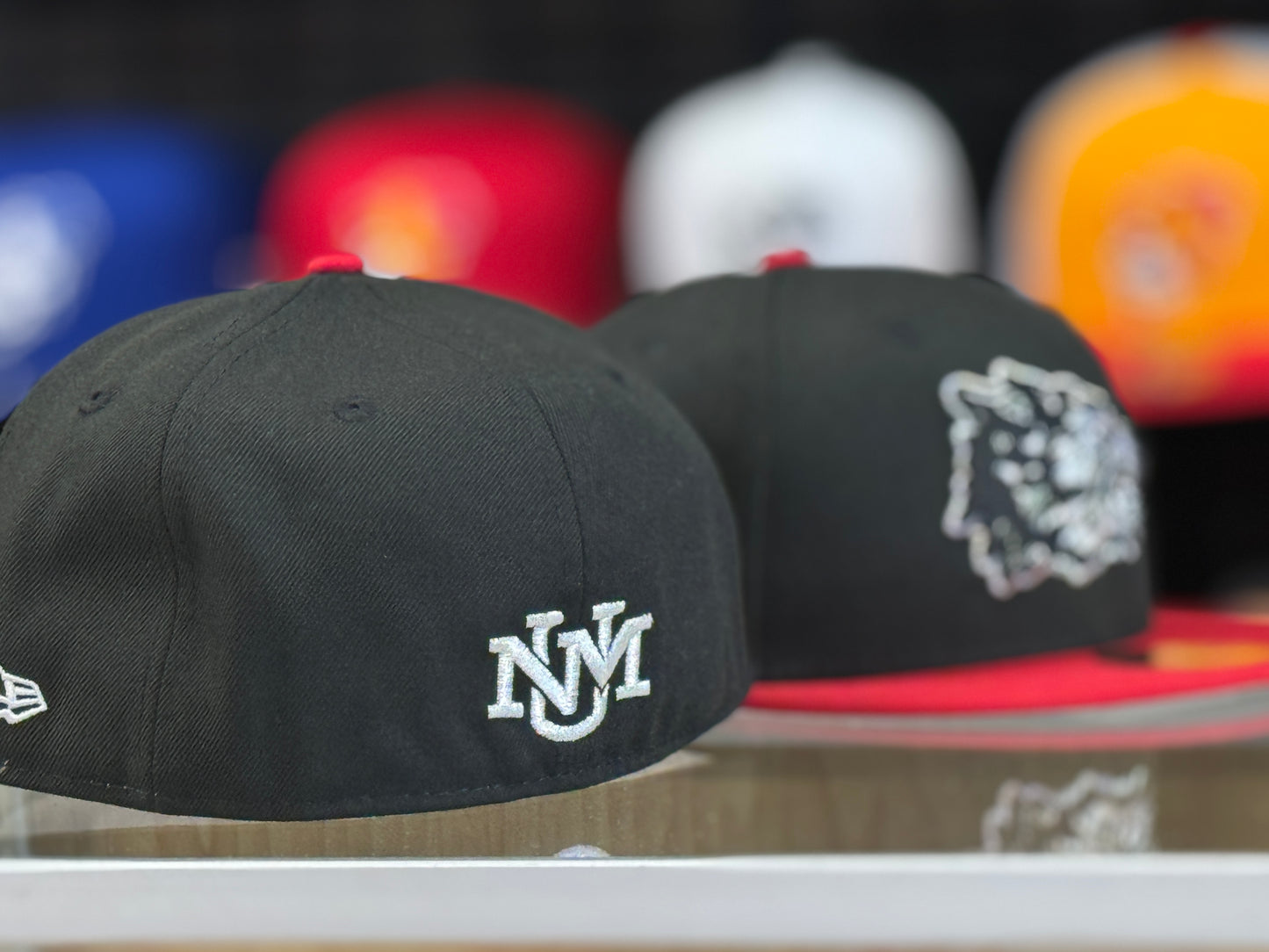 UNM New Era 5950 "Pit Crawler" Black with Red Bill and Lobo LIMITED QUANTITIES