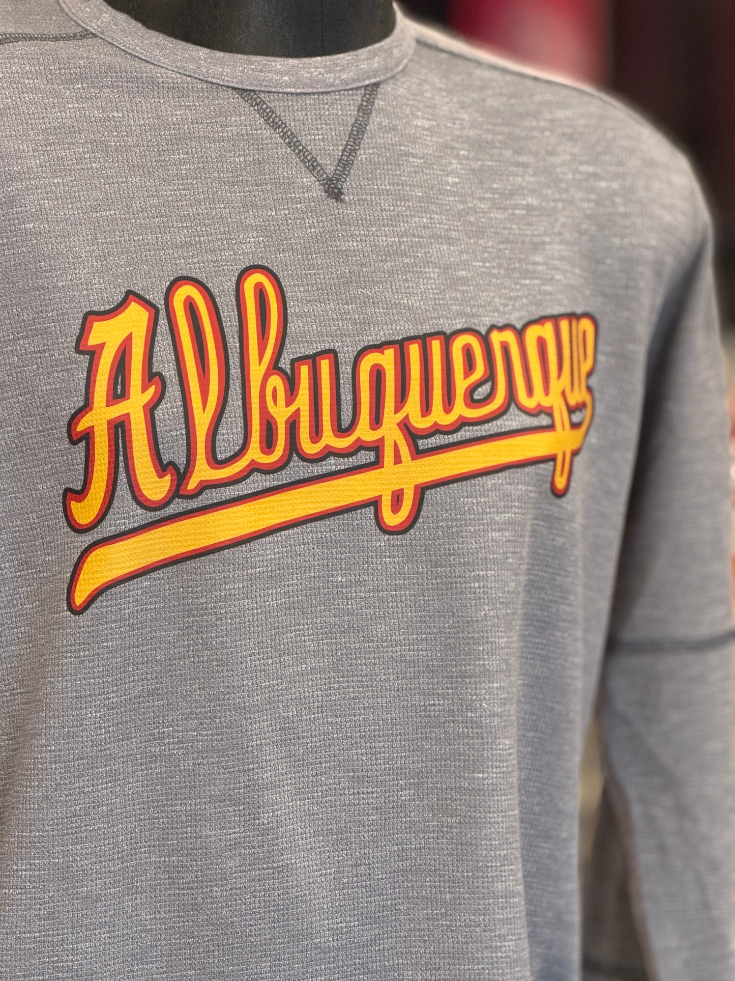 Albuquerque Dukes Gray Thermal Long-Sleeve Albuquerque