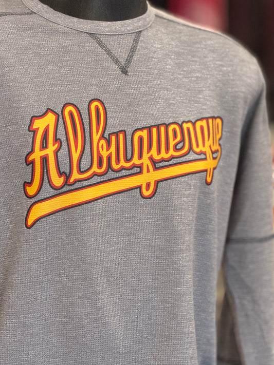 Albuquerque Dukes Gray Thermal Long-Sleeve Albuquerque