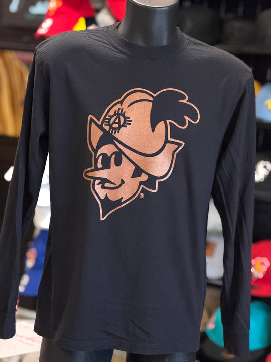 Albuquerque Dukes Black Long-Sleeve Copper Dukes