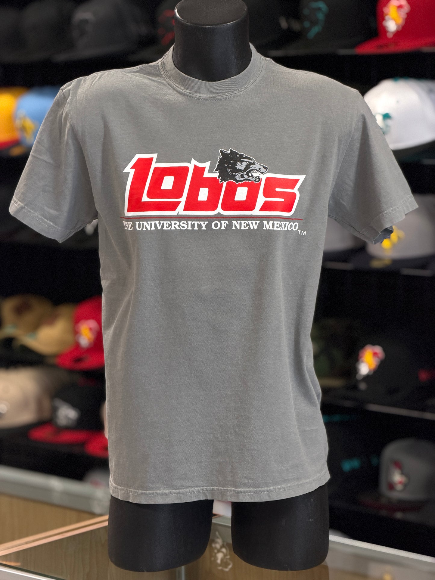 UNM Lobos T-Shirt Gray 1990s Logo