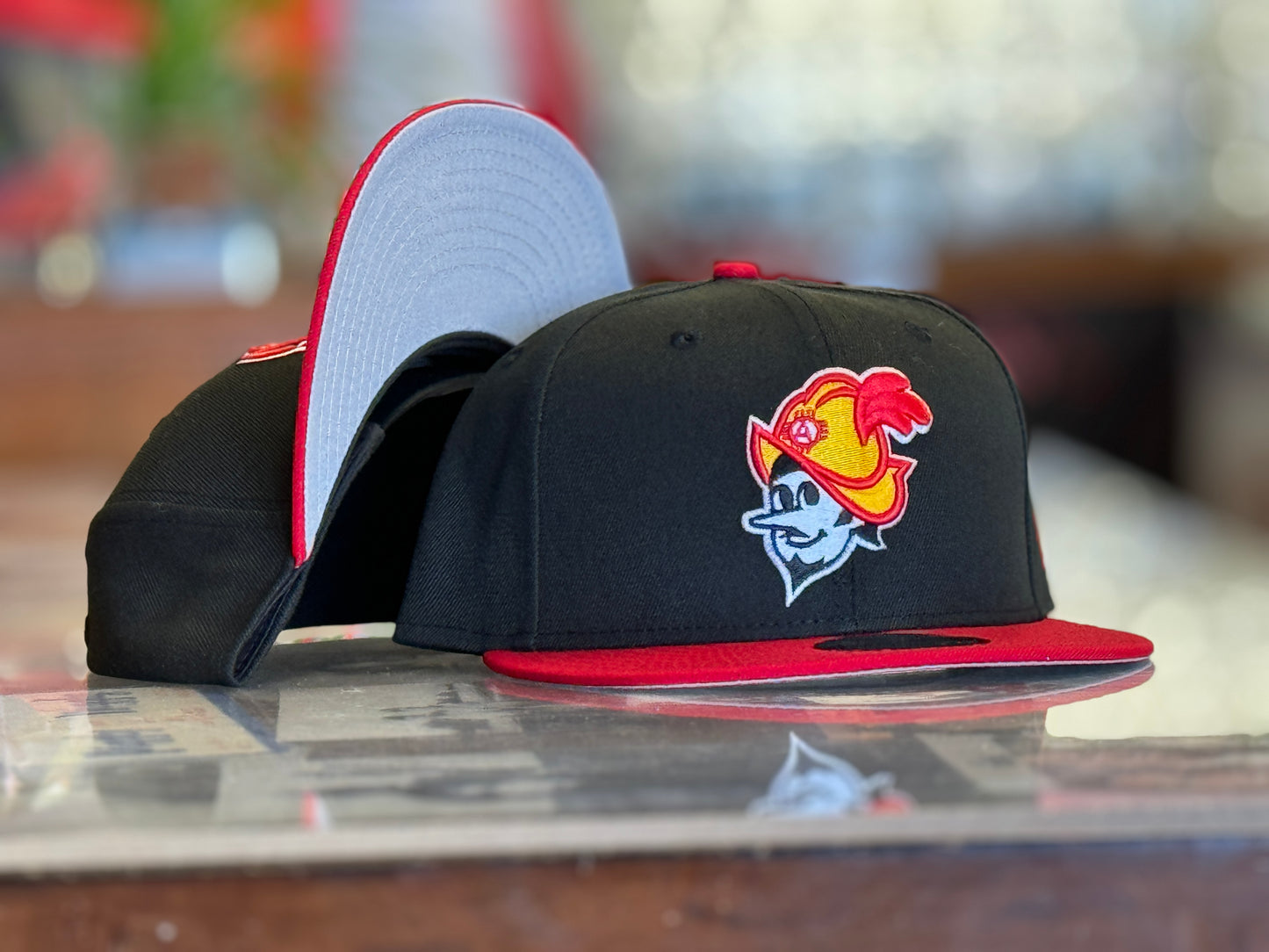 Albuquerque Dukes New Era 950 Snapback Black Red Bill Dukes