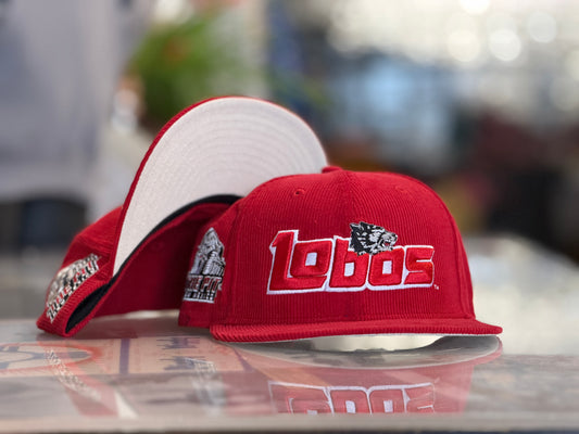 UNM New Era 5950 Red Corduroy 1990s