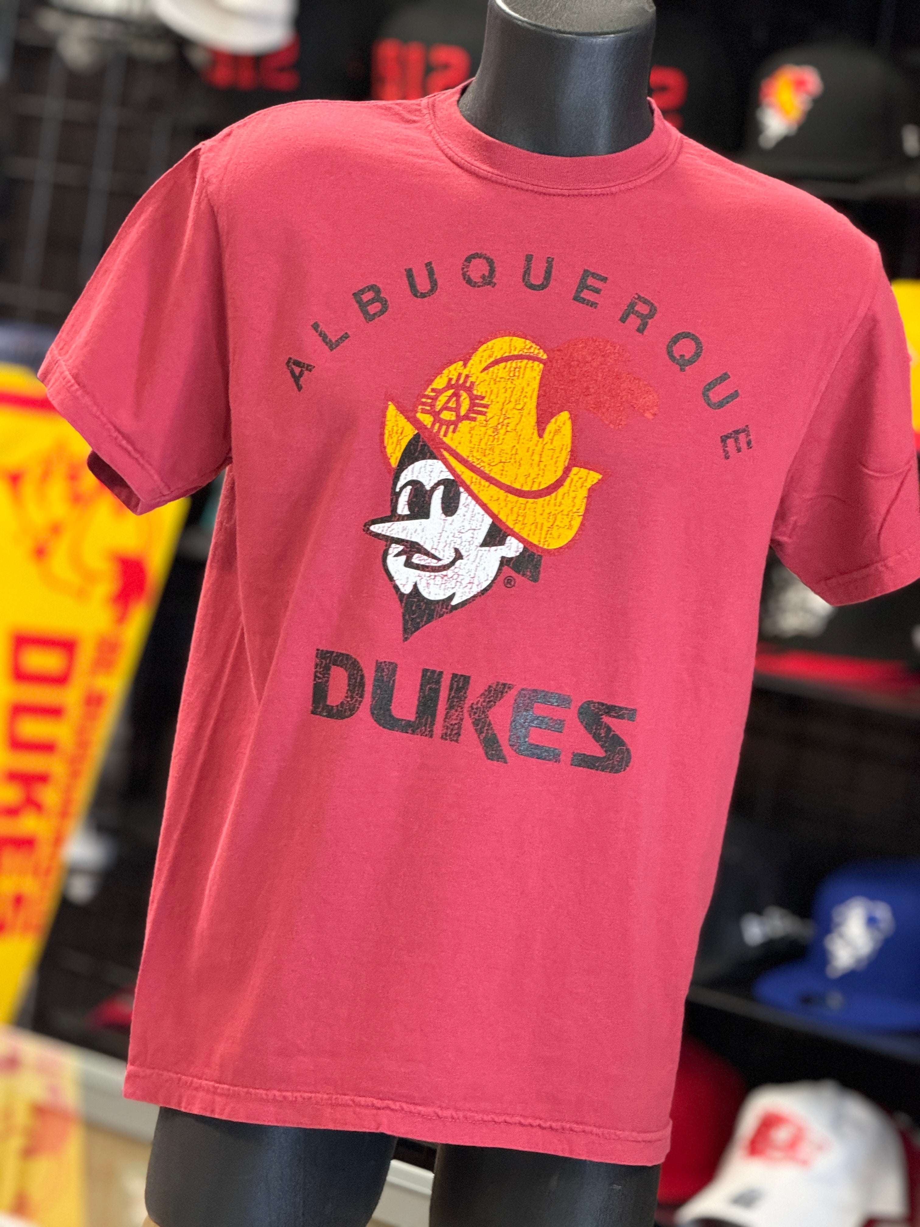 Albuquerque Dukes Red Traditional logo T-Shirt – ABQ Dukes