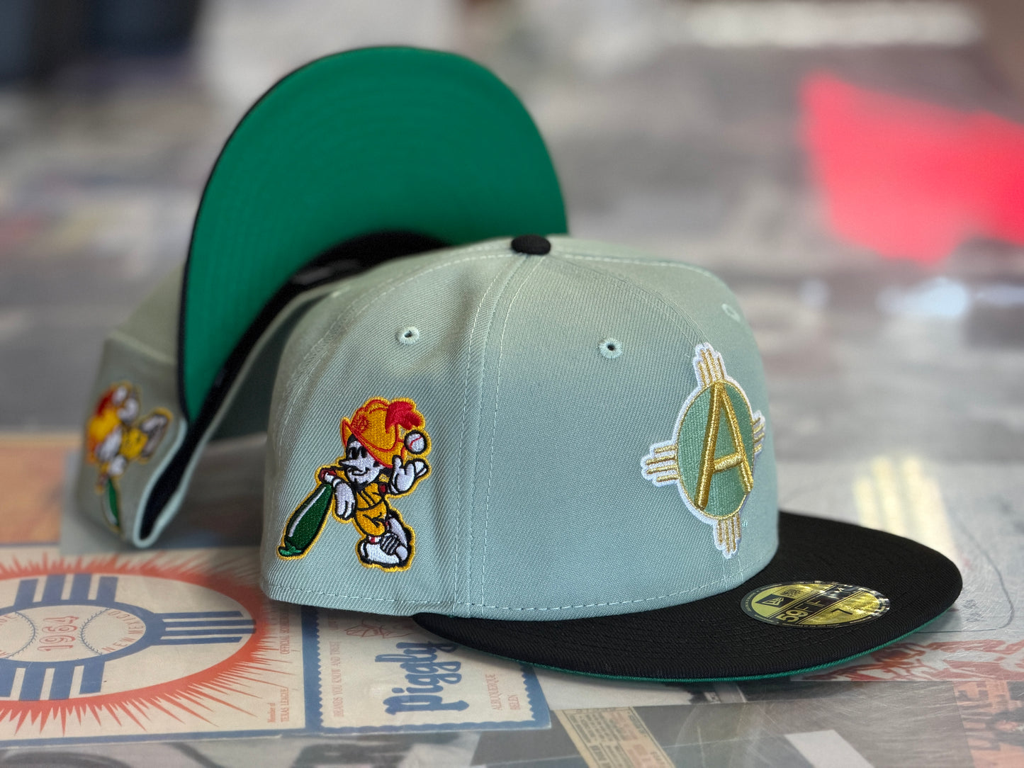 Albuquerque Dukes New Era 5950 Green Chile Bat