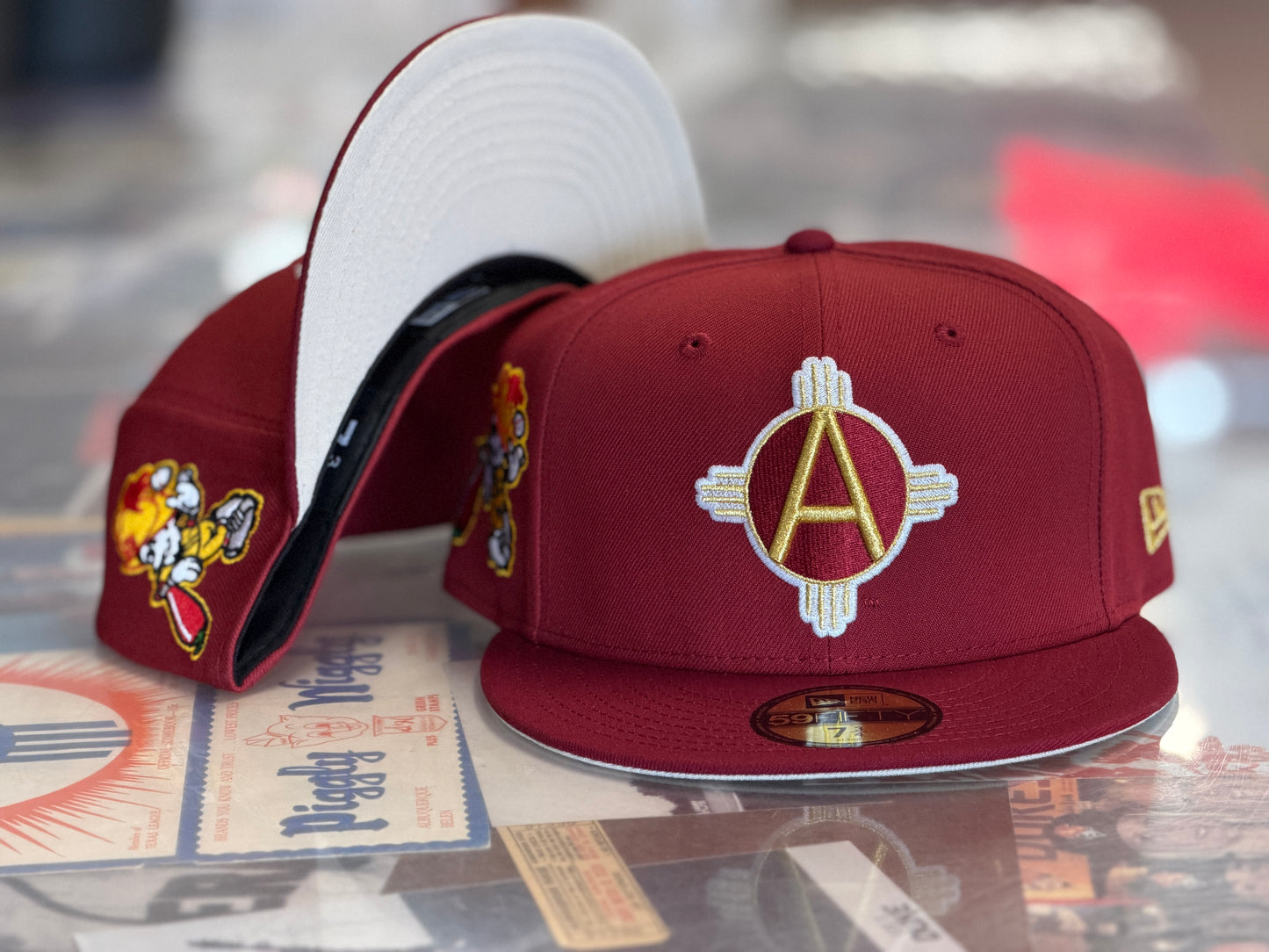 Albuquerque Dukes New Era 5950 Red Chile Bat