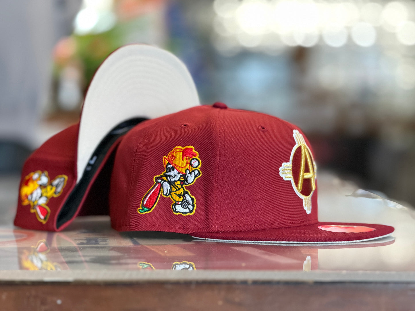 Albuquerque Dukes New Era 5950 Red Chile Bat