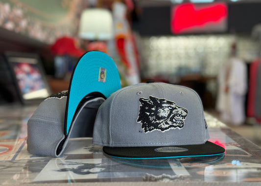 UNM New Era 5950 Storm Gray Black Bill 70s Lobo