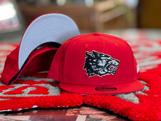 UNM Lobos New Era Red 70's Lobo Snapback Hat
