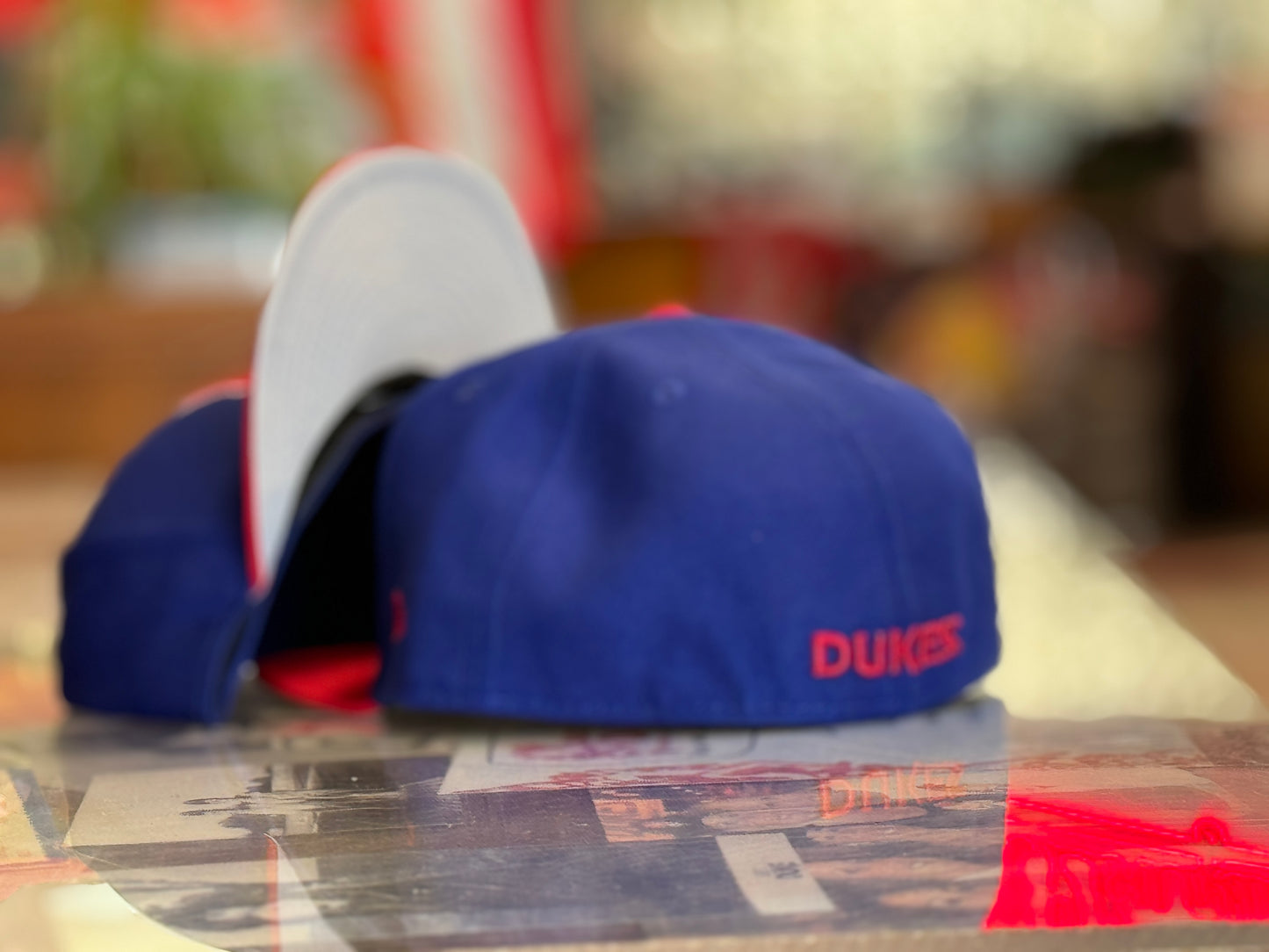 Albuquerque Dukes New Era 5950 Blue with Red Bill Vintage A Dukes