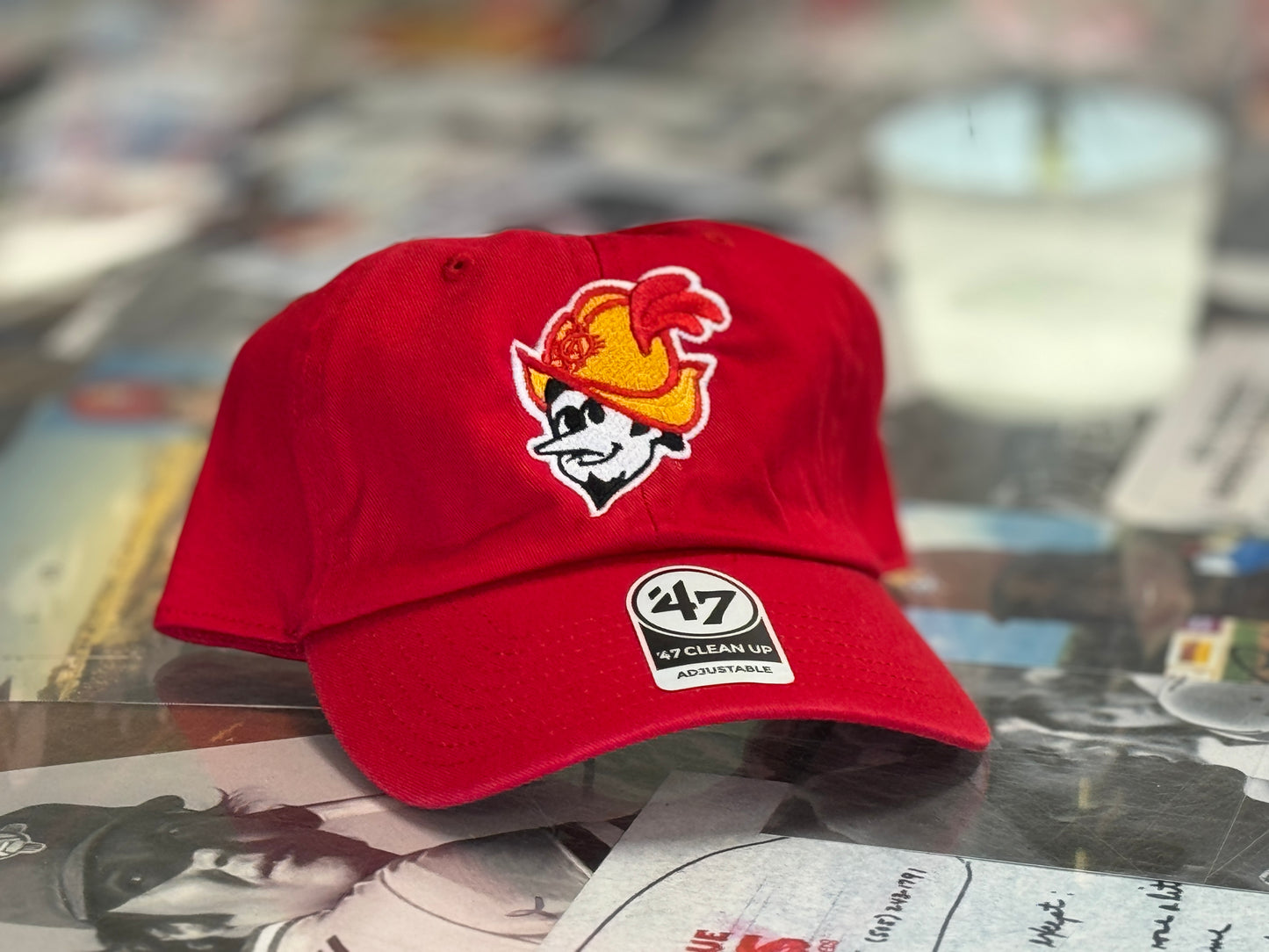 Albuquerque Dukes Embroidered Red Dad Hat - adjustable