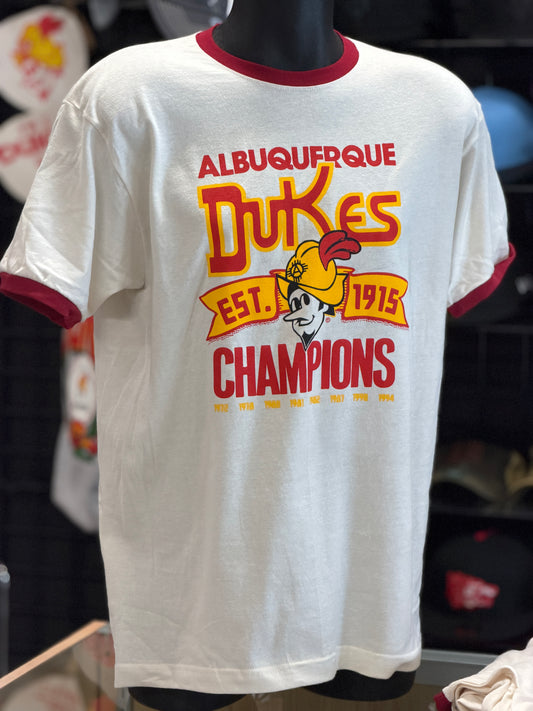 Albuquerque Dukes Off White Retro Champions T-Shirt
