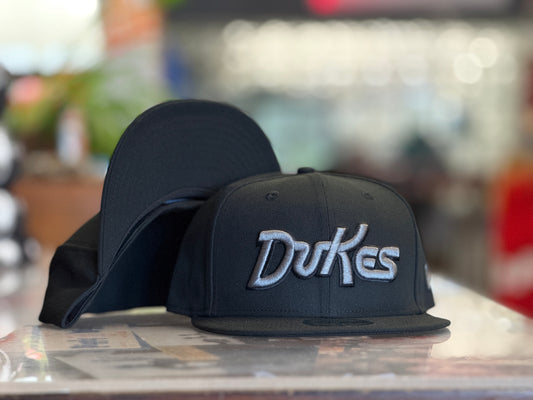 Albuquerque Dukes New Era 5950 Black with Gray Dukes