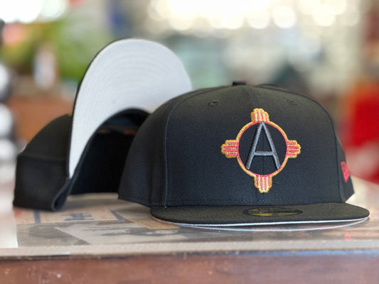 Albuquerque Dukes NE 5950 Black Gold Red Zia A
