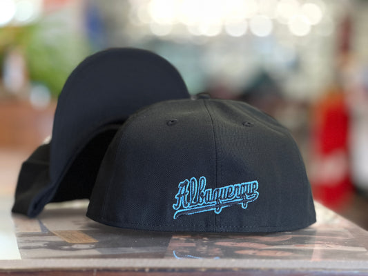 Albuquerque Dukes New Era 5950 Black with Duke in Car