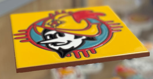 Albuquerque Dukes Hand Painted Tile - 6"x 6"