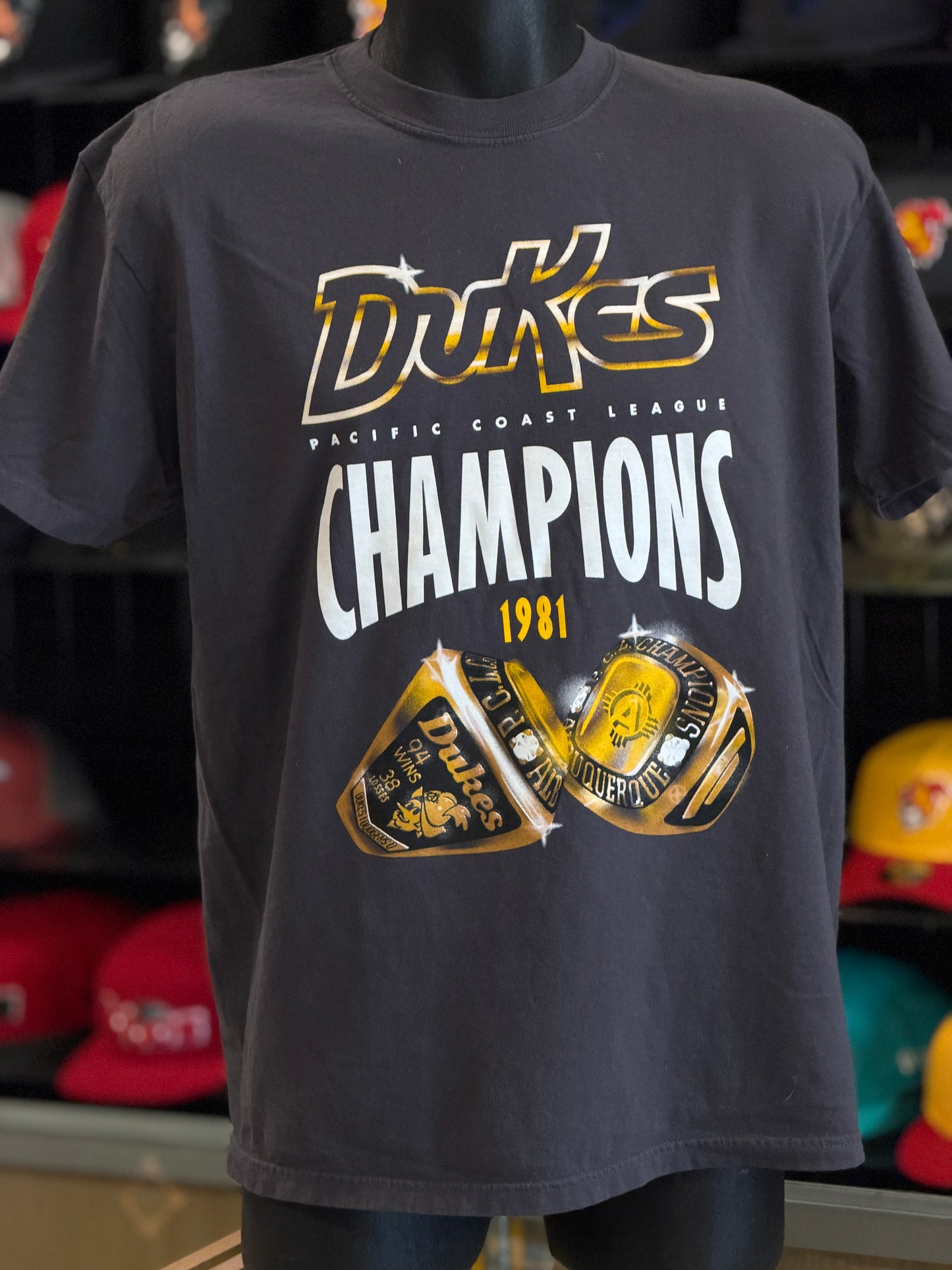 Albuquerque Dukes Gray T-Shirt "1981 Champions"