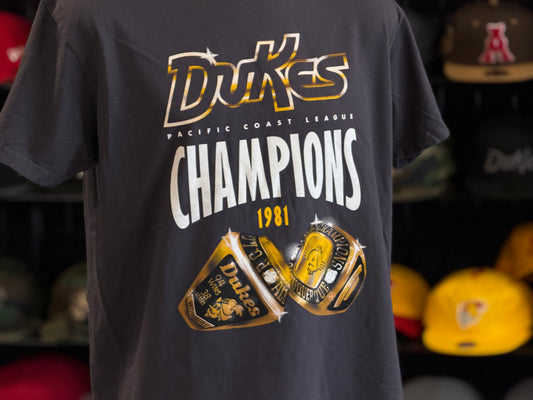 Albuquerque Dukes Gray T-Shirt "1981 Champions"