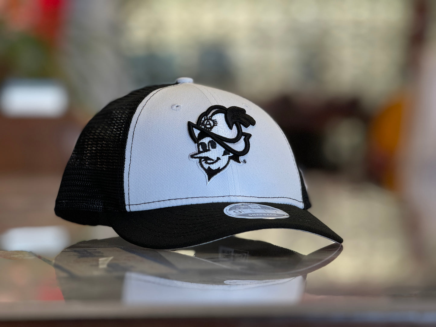 Albuquerque Dukes New Era 950 Low Profile Black, White Front and B/W Dukes Snapback