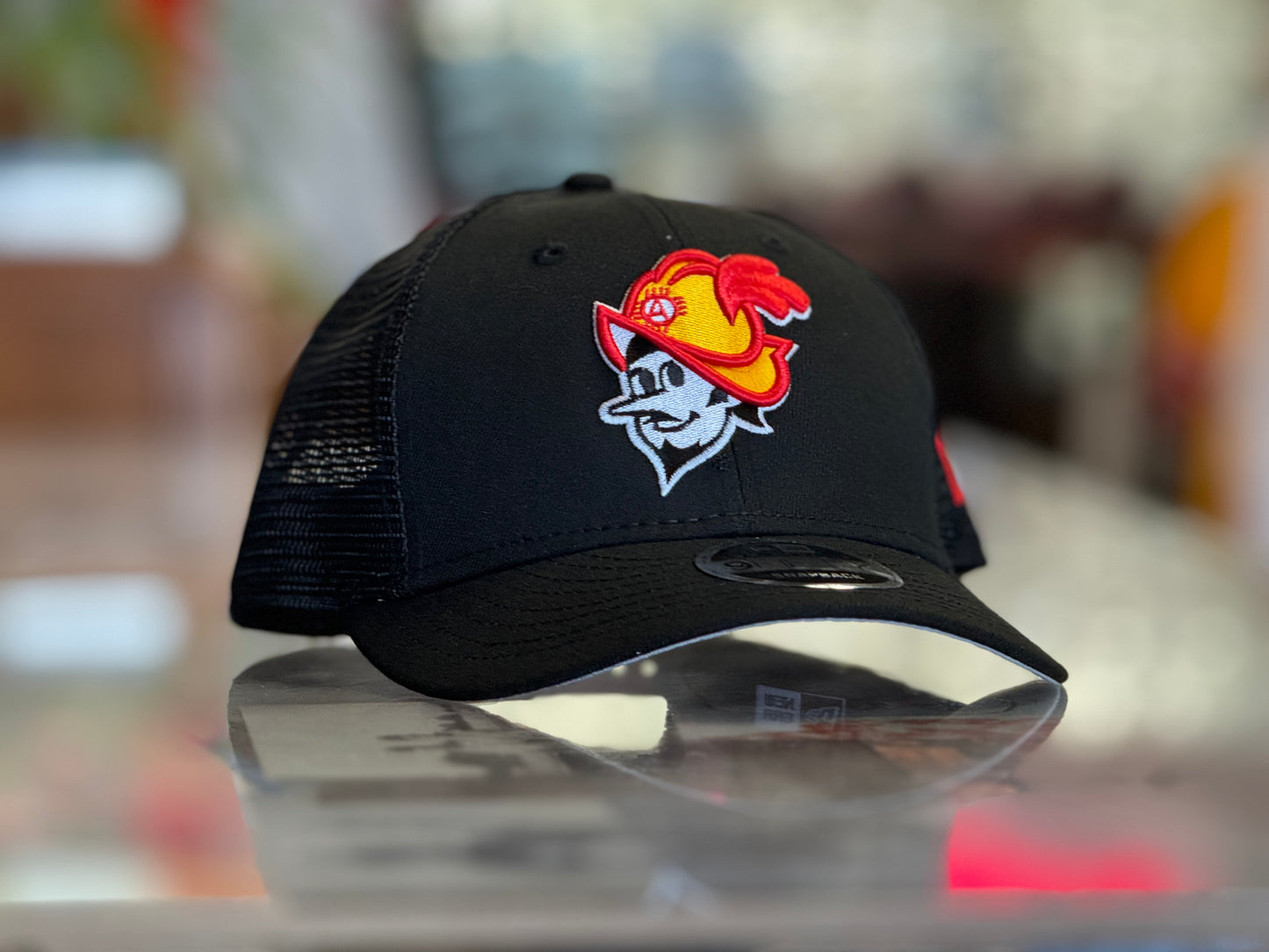 Albuquerque Dukes New Era 950 Low Profile Black Dukes Mesh Snapback