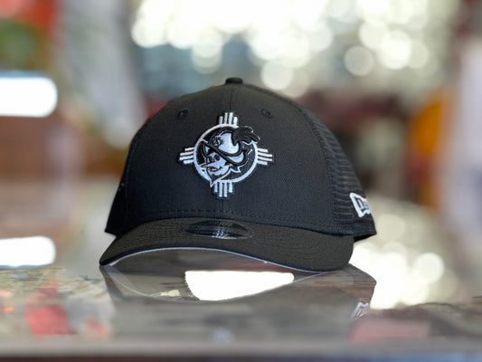 Albuquerque Dukes New Era 950 Low Profile Black, B/W Zia Dukes Mesh Snapback