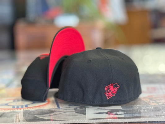 Albuquerque Dukes Red New Era 5950 Black and Red Zia A