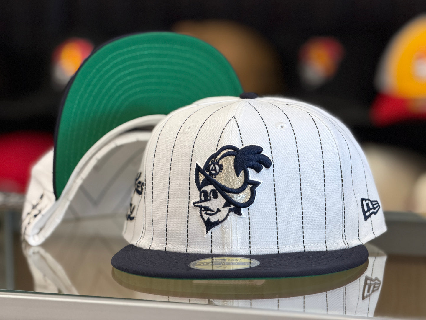 Albuquerque Dukes New Era 5950 Navy Pinstripe Silver Dukes