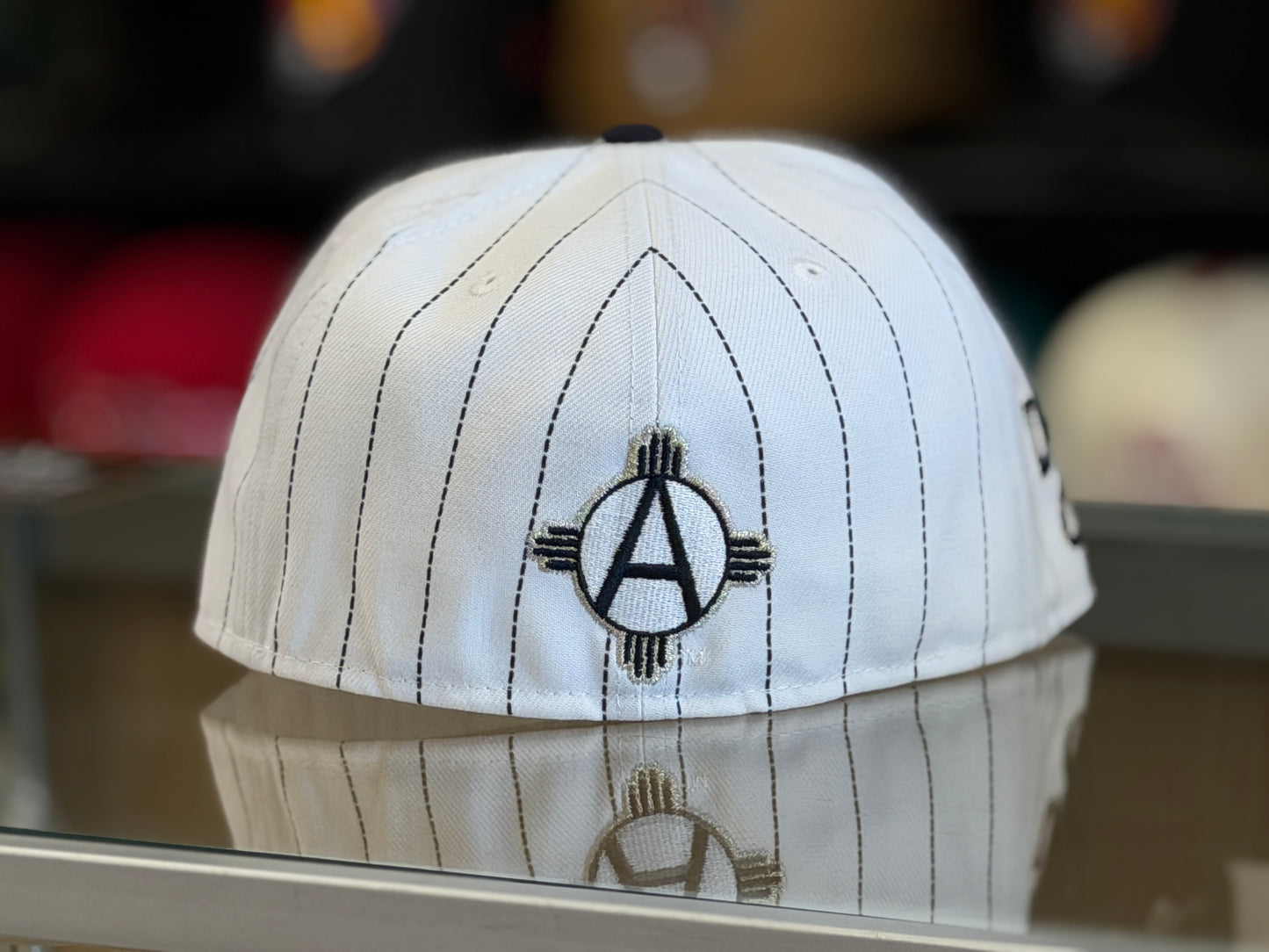 Albuquerque Dukes New Era 5950 Navy Pinstripe Silver Dukes