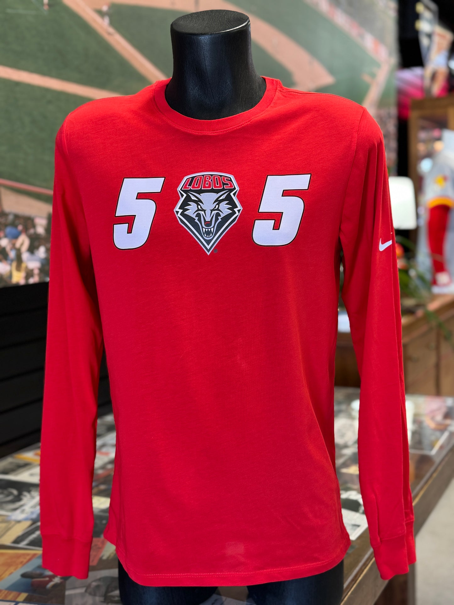 UNM Lobos Red Nike 505 Shield Long Sleeve