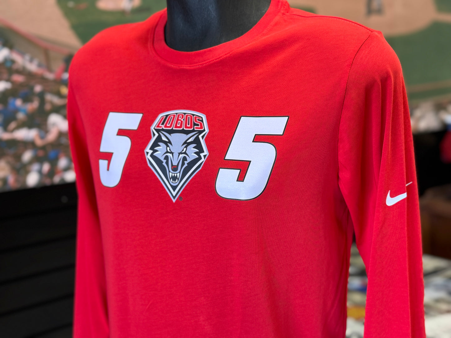 UNM Lobos Red Nike 505 Shield Long Sleeve