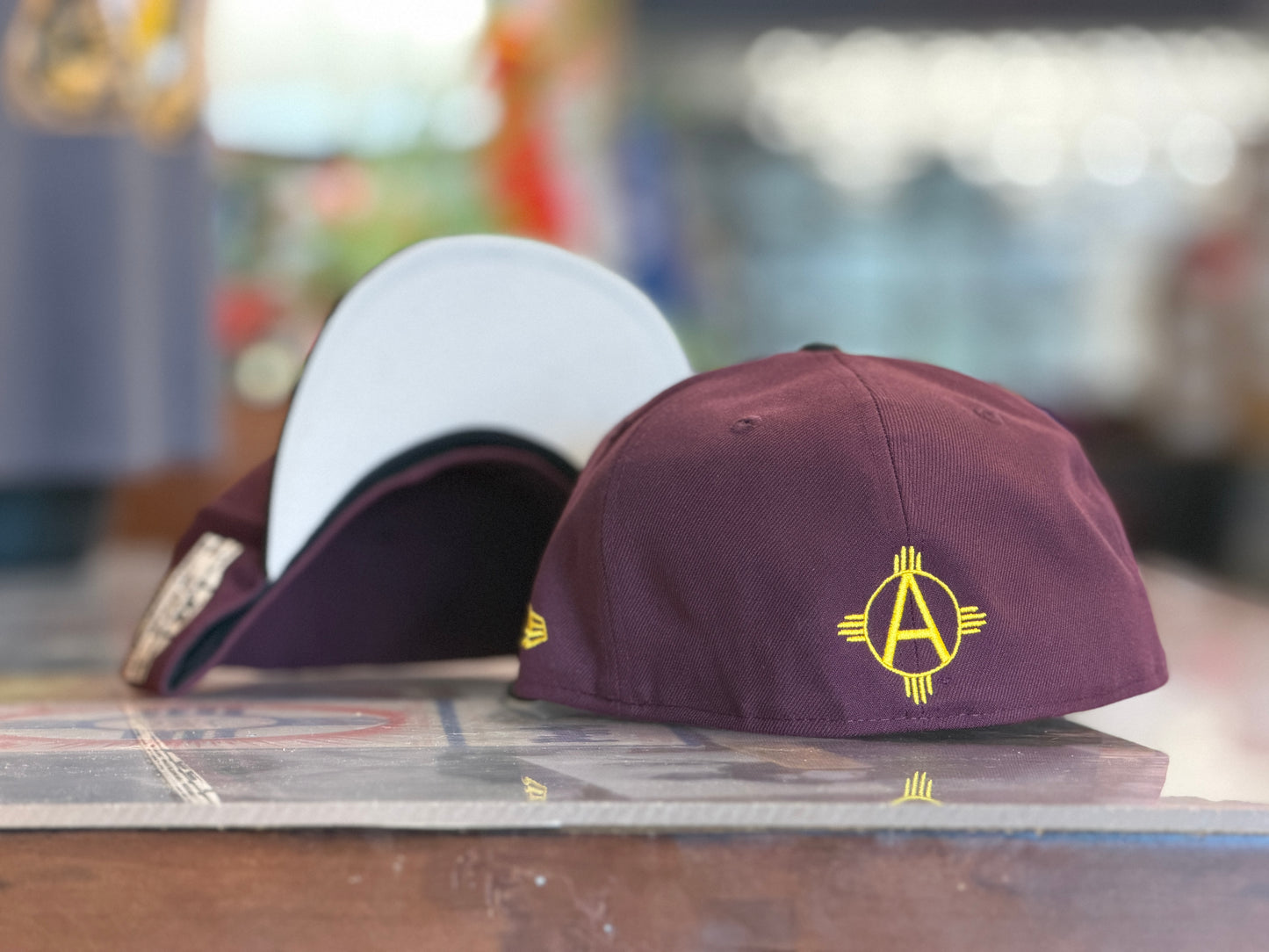 Albuquerque Dukes 5950 New Era Maroon Gold ALBUQUERQUE Script