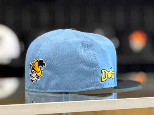 Albuquerque Dukes 5950 New Era "Dawn Patrol" Sky Blue and Gold Zia A, Dukes side patch