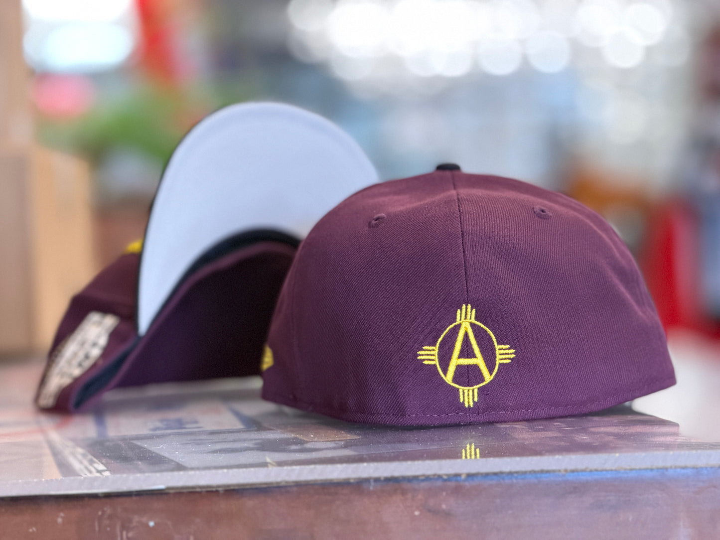 Albuquerque Dukes New Era 5950 Maroon ALBUQUERQUE Script