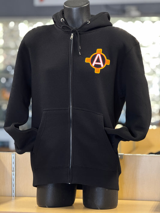 Albuquerque Dukes Black Zip Up Hoodie Color Dukes