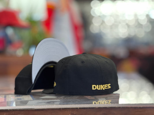 Albuquerque Dukes Black New Era 5950 Black and Gold Dukes