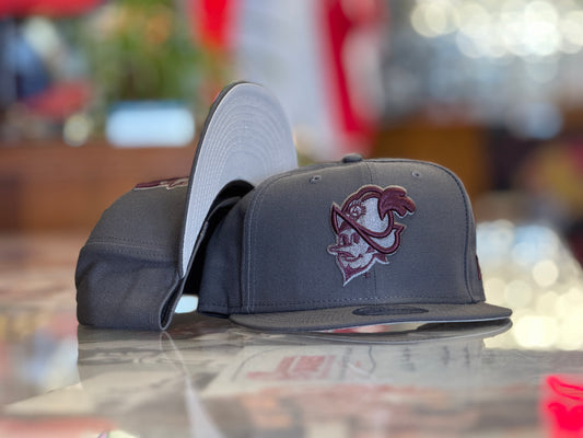 Albuquerque Dukes Snapback Dark Gray with Dark Purple Dukes