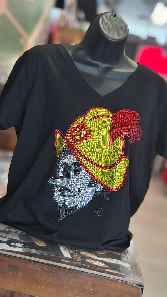 Albuquerque Dukes Black Rhinestone Dukes T-shirt