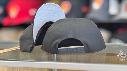 Albuquerque Dukes New Era 950 Snapback Black on Black Red outline