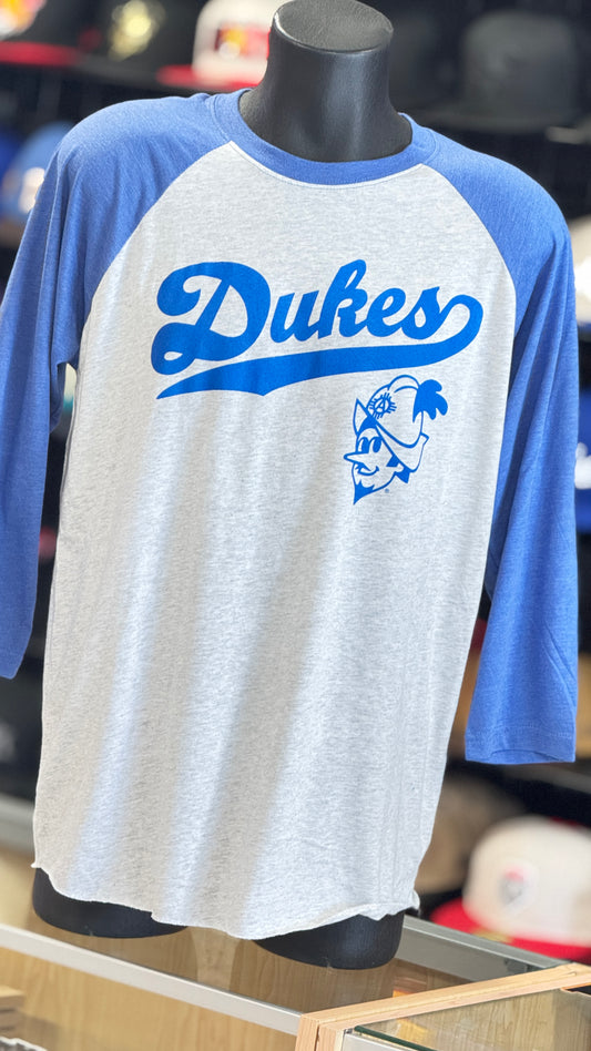 Albuquerque Dukes 3/4 Blue Sleeve Gray Dukes
