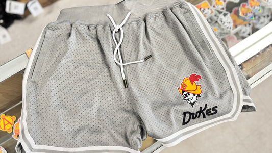 Albuquerque Dukes Shorts Gray Retro Basketball Shirts with Pockets