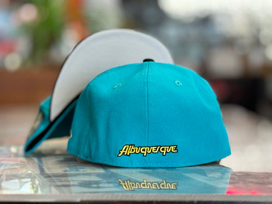 Albuquerque Dukes New Era 5950 Turquoise 100 Year Patch Dukes