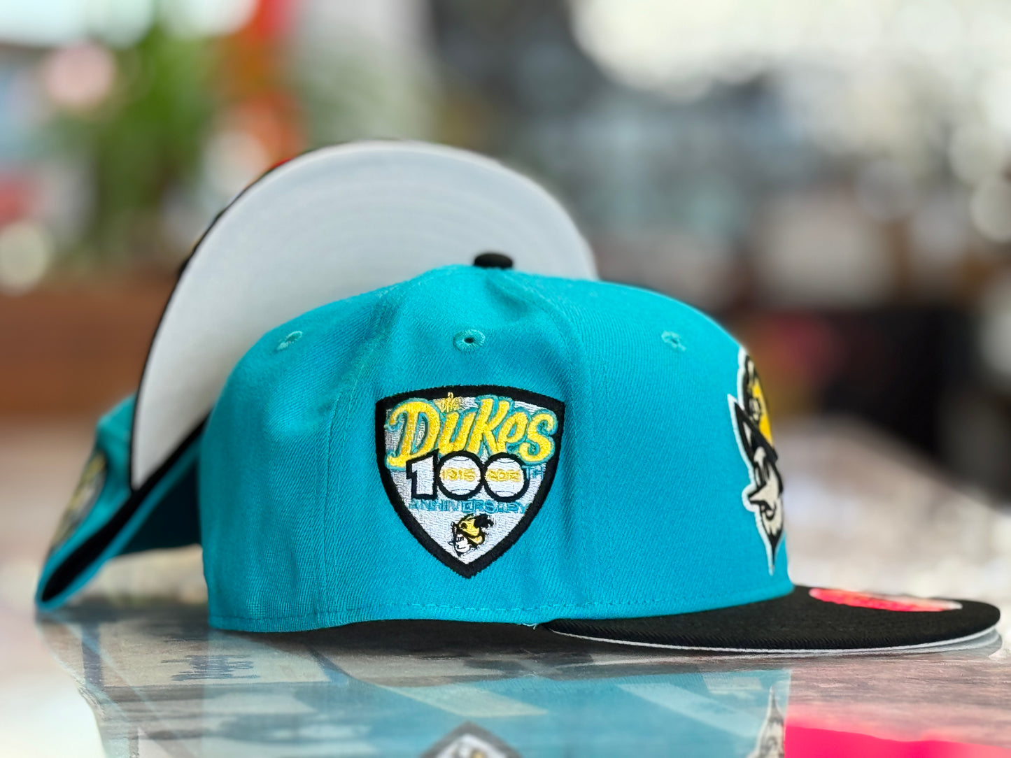 Albuquerque Dukes New Era 5950 Turquoise 100 Year Patch Dukes