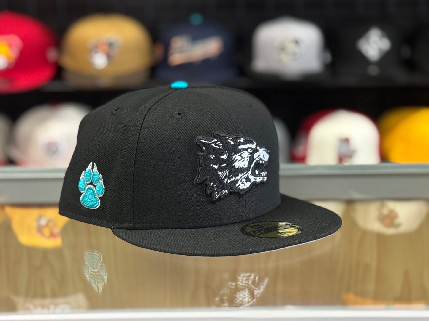 UNM Lobos New Era 5950 Lobo Up Black 1970s Lobo