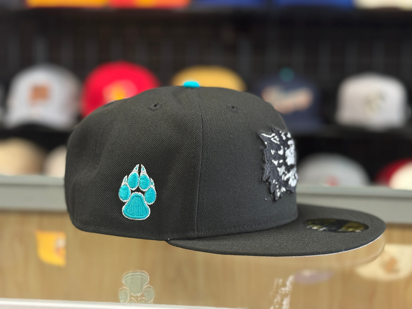 UNM Lobos New Era 5950 Lobo Up Black 1970s Lobo