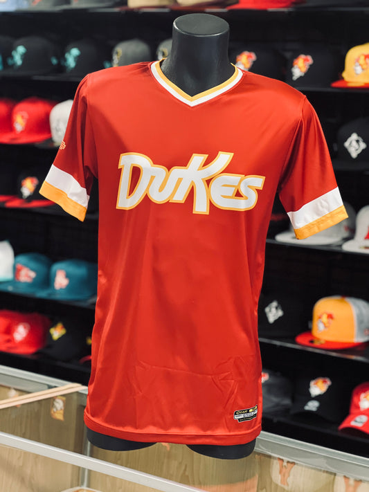 Albuquerque Dukes Red "DUKES" Jersey Sublimated