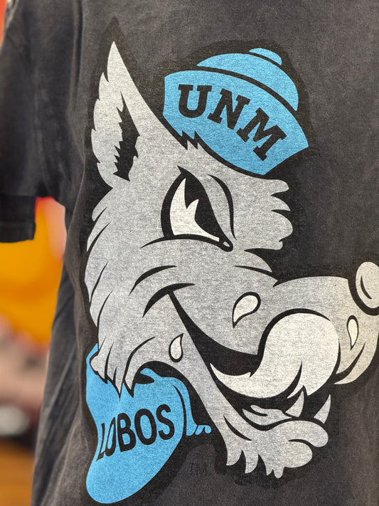 UNM Lobos T-Shirt Black Lobo Louie Vintage