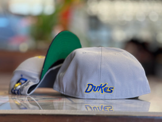 Albuquerque Dukes New Era 5950 Fitted Gray with Gold Zia A